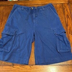 Polo Ralph Lauren blue cotton athletic cargo shorts size M